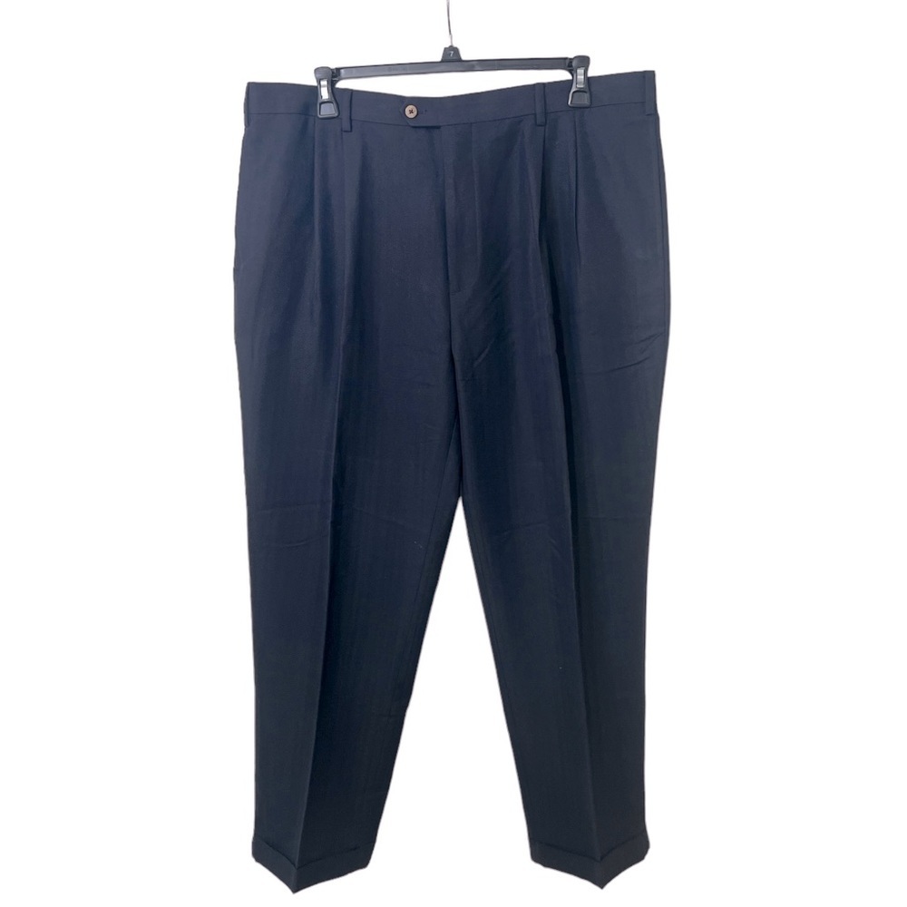 GEOFFREY BEENE MENS DRESS SLACKS SIZE 42X30 PLEATED & CUFF
☑️